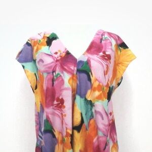 Lauren Ralph Lauren Multicolor Floral V-Neck Blouse